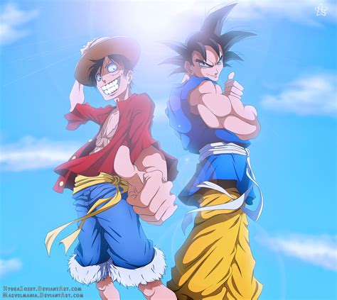 Goku And Luffy By Hyugasosby On Deviantart