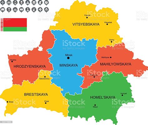 The city and town name generator uses a database of over five million names across more than 150 countries. Detaillierte Vektor Karte Von Belarus Stock Vektor Art und ...