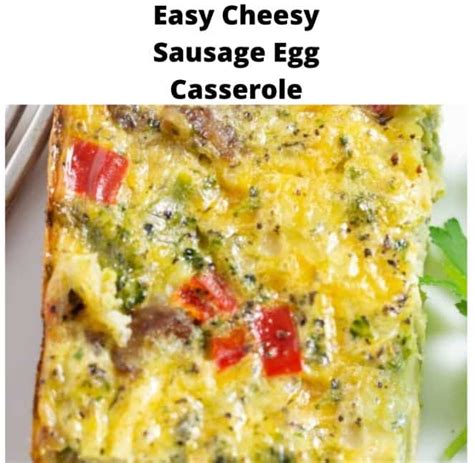 Easy Keto Cheesy Sausage Egg Casserole Keto Recipes