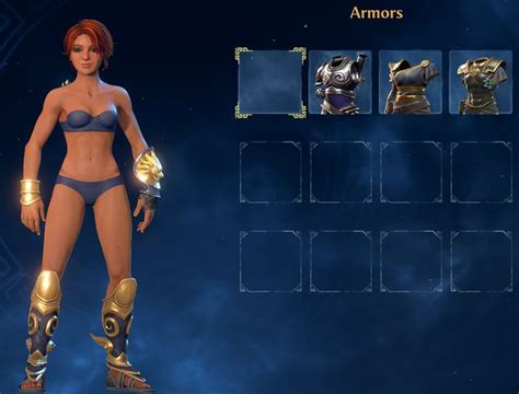 An Image Of A Female Character In The Game Armors And Armors For Females