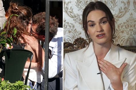 Lily James Says She Makes Mistakes All The Time As Shes Pictured In Steamy Clinch With