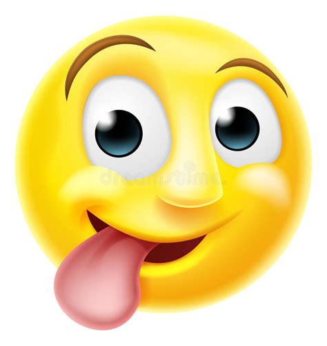 Sticking Tongue Out Emoji Emoticon Stock Vector Illustration Of Head