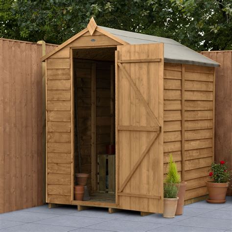 Forest Garden 6x4 Apex Overlap Wooden Shed Departments Diy At Bandq