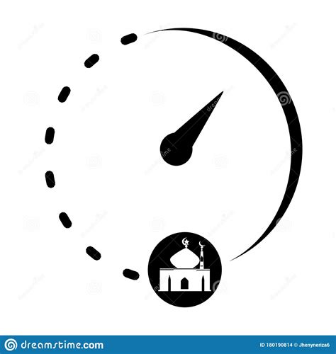 Prayer Time Clock Watch Icon Concept Of Ui Design Elements Digital