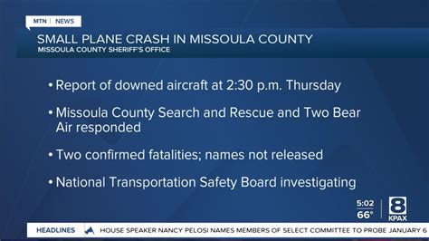 Update Missoula County Plane Crash Victims Idd