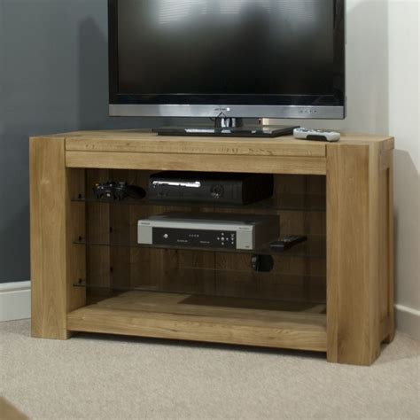 Trend Solid Oak Corner Tv Unit Oak Furniture Uk