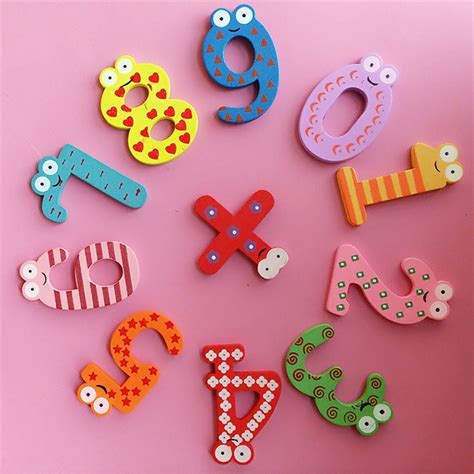 Fridge Magnets Baby Toys 10pcs Letters Kids Wooden Alphabet Fridge