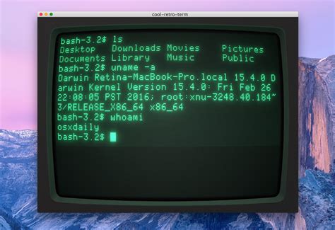 A quick test to make sure it's not earlier in the structure is take a screenshot & look at it on another machine, phone, pad, computer. Get a Fun Vintage Terminal for Mac with Cool Retro Term