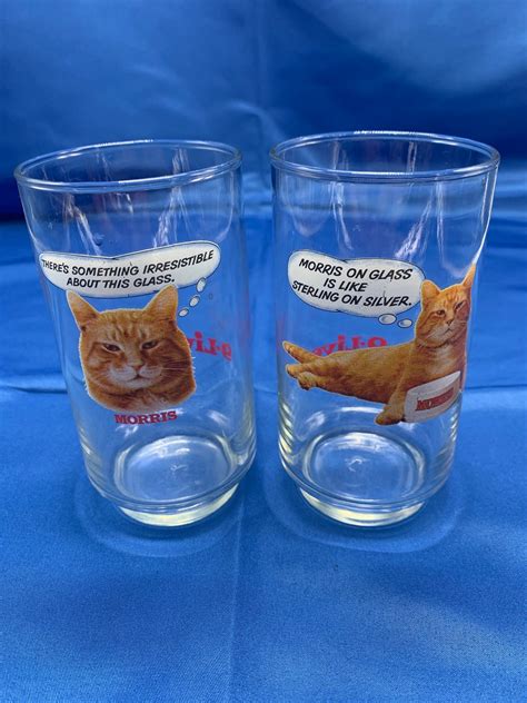 Remember Morris The Cat A 9 Lives Set Of Drinking Glasses Etsy