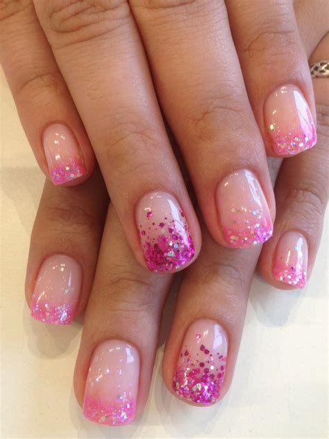 Pin By Da Roe On Nails Gel Nails French Sparkle Gel Nails Glitter