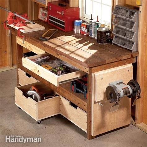 Diy Workbench Upgrades Garage Work Bench Diy Workbench Workshop Storage
