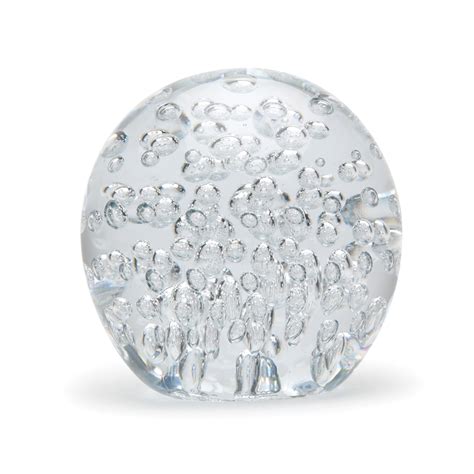 Solstice Large Glass Paperweight Clear Moniker Home