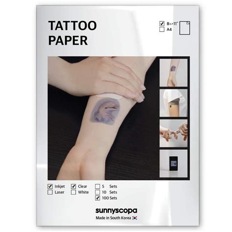 Buy Sunnyscopa Printable Temporary Tattoo Paper For Inkjet Printer
