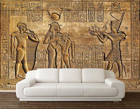 Wall Art Wallpaper Wall Mural Egypt Wall Mural Gold Egypt Etsy