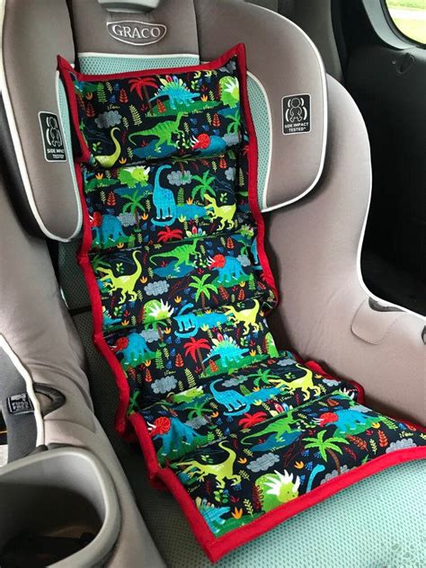ready to ship dinosaur car seat cooler red trim etsy car seats car seat cooler car for teens