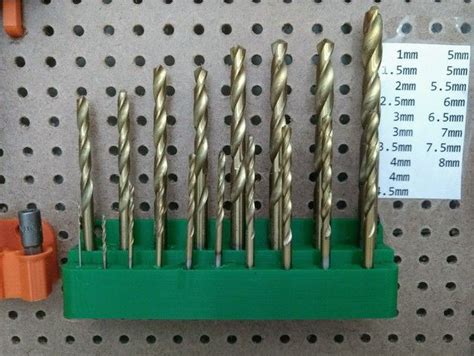 Drill Bit Holder For Pegboard By Sricanesh In 2022 Drill Bit Holder