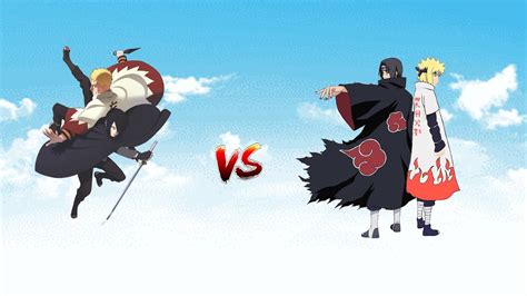 Minato And Itachi Vs Naruto And Sasuke Youtube
