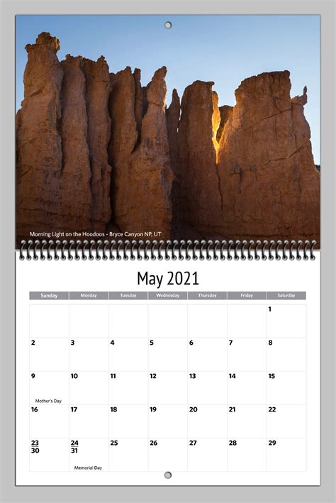 2021 Wall Calendar Landscape Photography Etsy