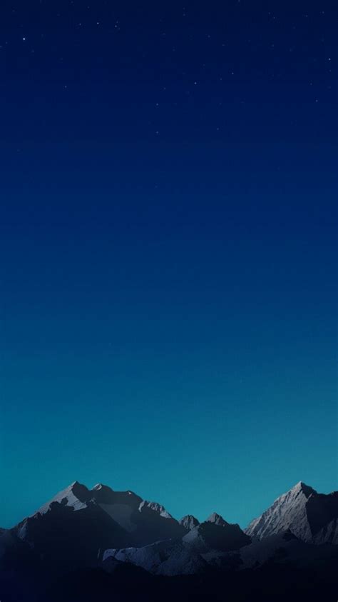 Blue Sky Night Snow Mountains Iphone Wallpaper Iphone Wallpapers