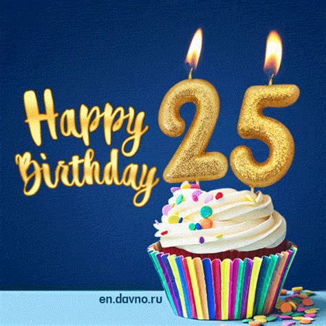 Check spelling or type a new query. Happy Birthday - 25 Years Old Animated Card — Download on ...