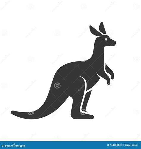 Kangaroo Icon Side View Australian Logo Symbol Isolated Vector