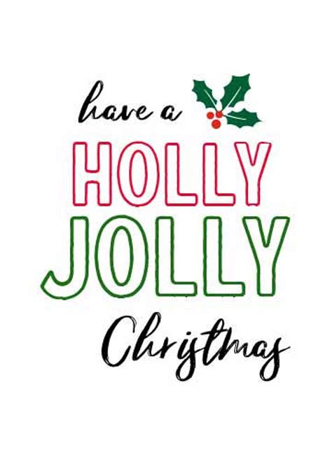 Have A Holly Jolly Christmas Card Print At Home Christmas Card Etsy