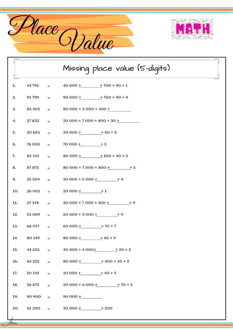 Grade 4 Math Worksheet | Place Value Part 2 - Education PH