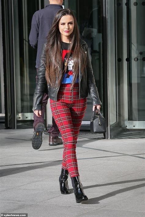 Cher Lloyd Stuns In Leather Biker Jacket And Tartan Trousers Cher
