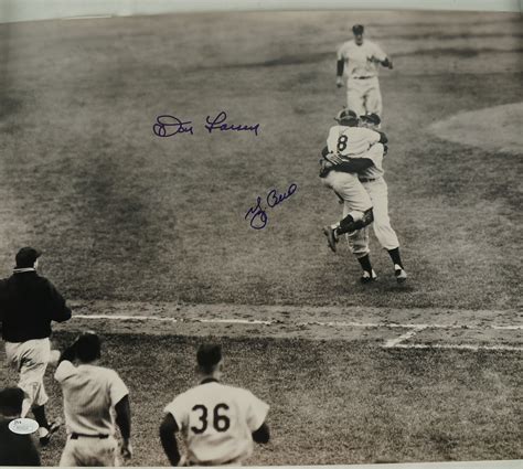 Lot Detail Don Larsen And Yogi Berra Dual Signed 1956 World Series Perfect Game 16x20 Photo