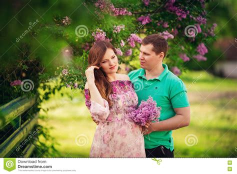 Beautiful Pregnant Woman With Her Husband Stock Image Image Of Expecting Kiss 56232987