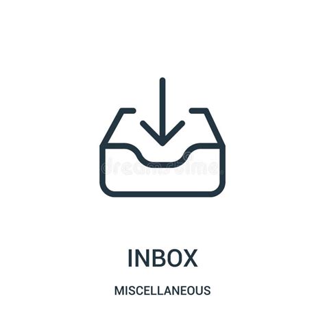 Inbox Icon Vector From Miscellaneous Collection Thin Line Inbox