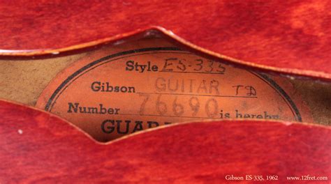 1962 Gibson Es 335 Sold