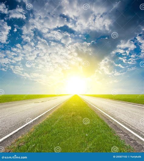 Asphalt Road In A Sun Shining Stock Photography Image 20587102