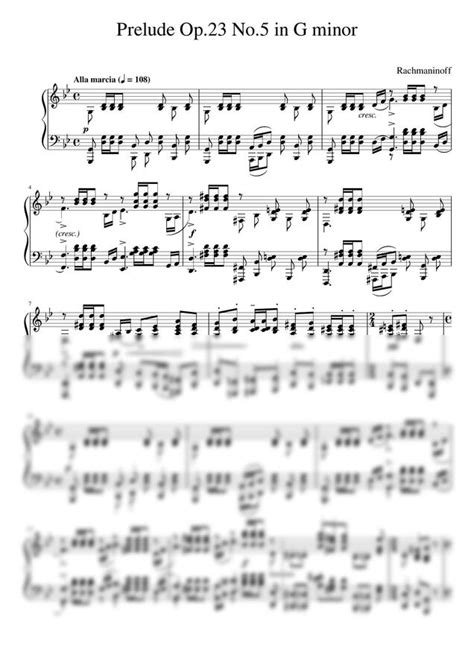 S Rachmaninoff Prelude Op No In G Minor By Junpin