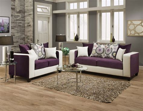 Delta Purple Implosion Sofa And Loveseat Set Velvet Living Room Living