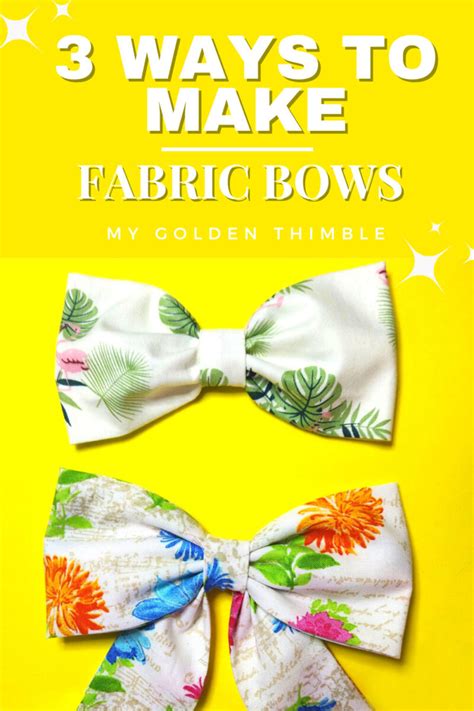 How To Make A Fabric Bow 3 Simple And Beautiful Ways