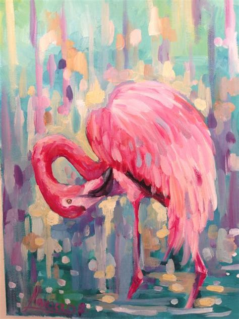 Flamingo Art Flamingo Giclee Flamingo Canvas By Lenanavarroart