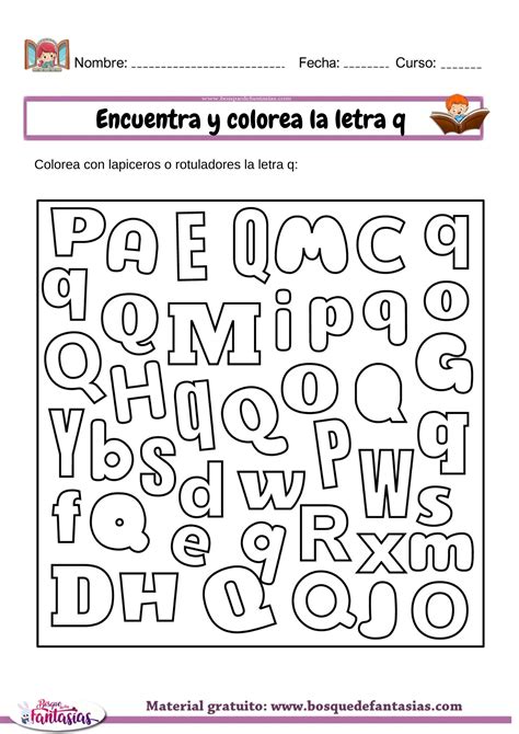 Colorear Letra Q Juegos Infantiles