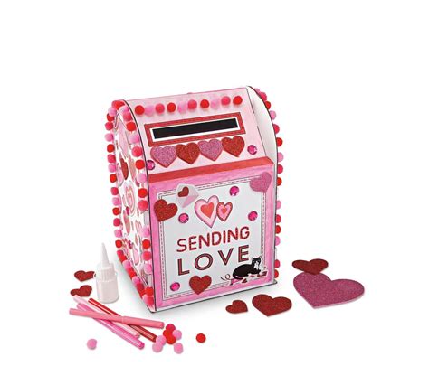 Valentines Day Mailbox Craft Kit For Kids Diy Love Note Exchange Box