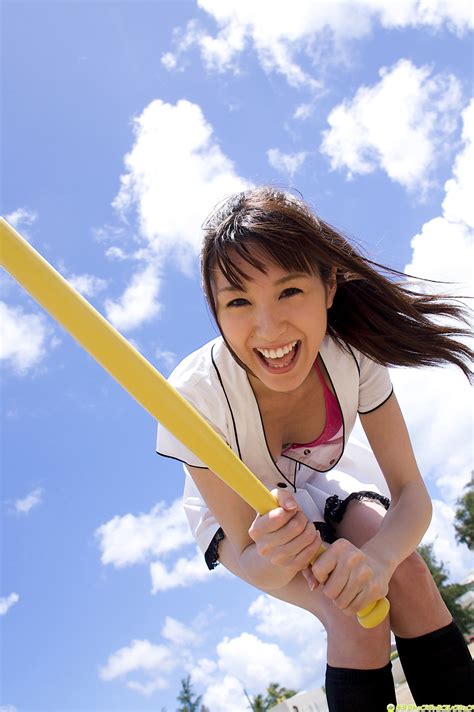 Beautiful Women Picture Minami Matsumaka As Baseball Player