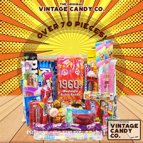 Vintage Candy Co 1960 S Retro Candy T Box 60s Nostalgia Candies Flashback Sixties Fun