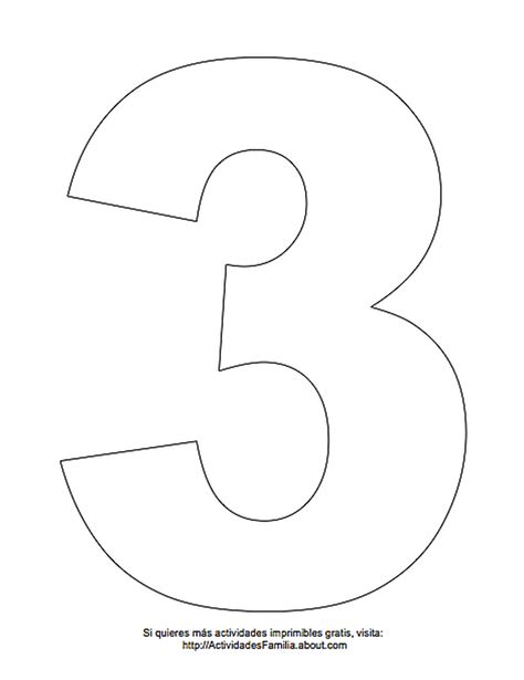 Dibujos De Números Para Colorear Número 3 Para Colorear Numero 3