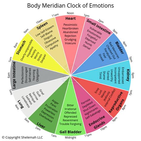 printable emotional energy centers in the human body chart