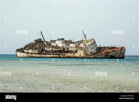 Red Sea Shipwreck Near Al Qattan Beach Area South Of Jeddah City