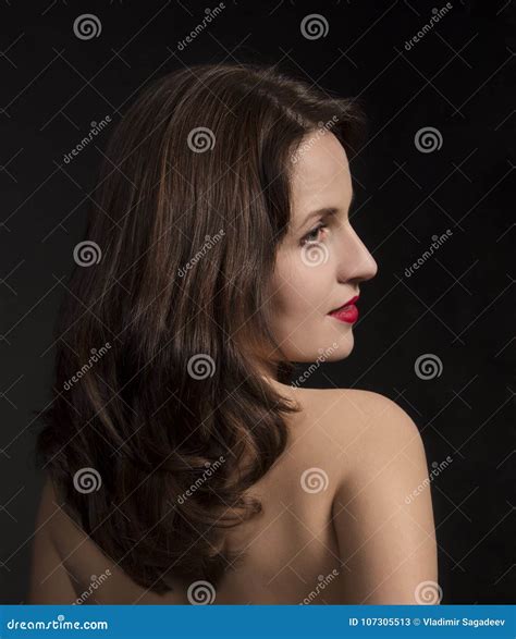 Portrait Of A Naked Woman With Extreme Hairstyle Royalty Free Stock