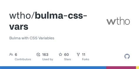 GitHub Wtho Bulma Css Vars Bulma With CSS Variables