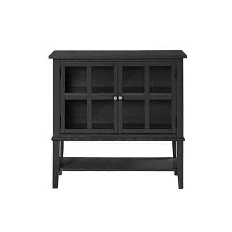 Franklyn Wooden Storage Cabinet With 2 Doors In Black Furniture In