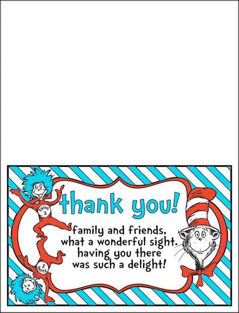 Printable Dr Seuss Thank You Cards Printable Cards