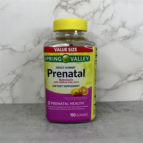 Spring Valley Prenatal Adult Gummy Multivitamin With Dha New 190ct Exp 10 23 Ebay