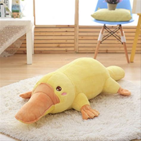 Cgdz Platypus Lying Plush Toy Yellow Stuffed Animal Pillow Kids